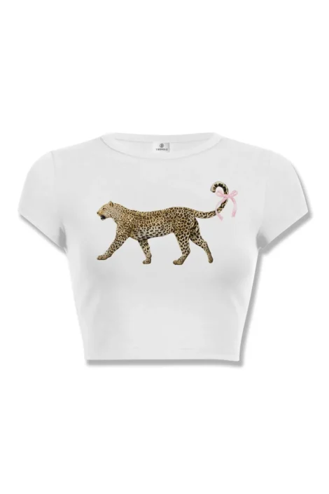 Leoparlı Beyaz Crop